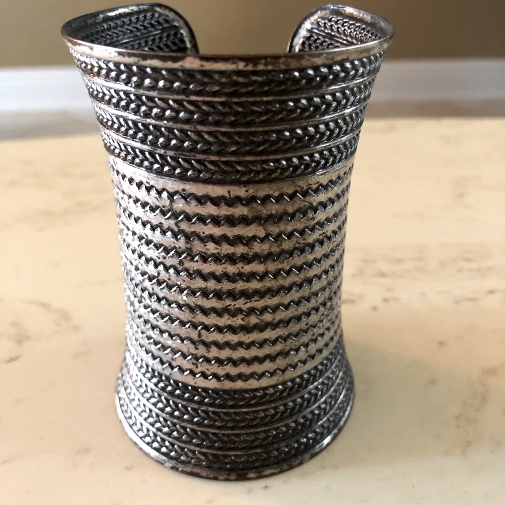 Silver Cuff Bracelet, Statement Bracelet - image 3